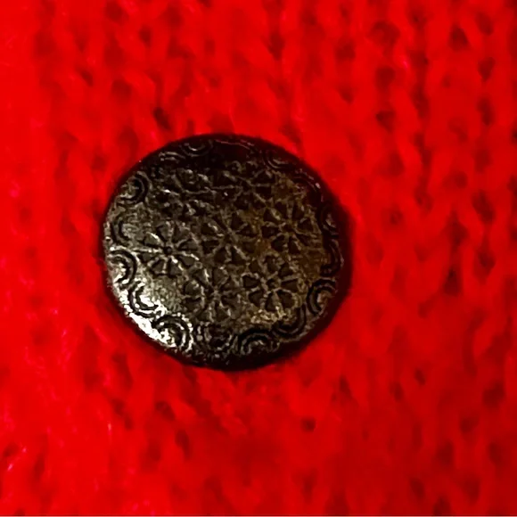 United Colors Of Benetton Red and Purple Cardigan Cabincore Chunky Vibrant 90s - Picture 8 of 9